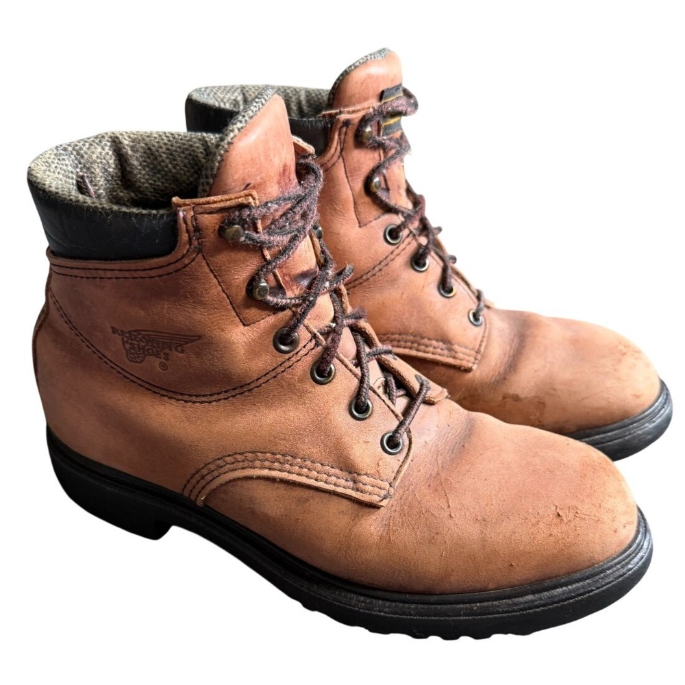 Vtg. Y2K Red Wing Men's 8 D Boots HO GORE-TEX Brown  MADE IN USA